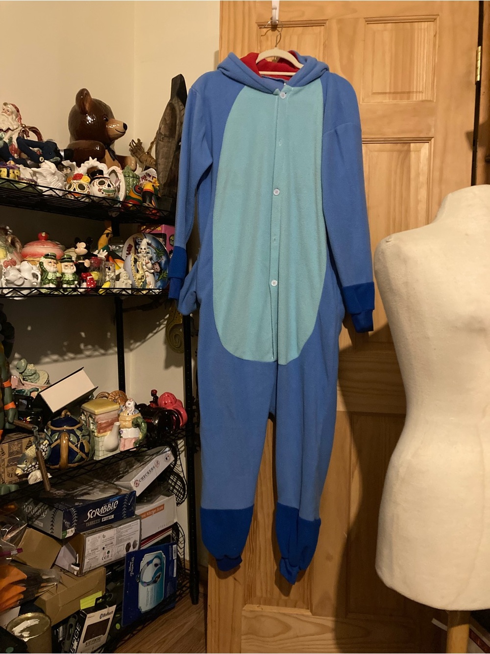 Stitch adult one piece button front PJ/costume/cosplay